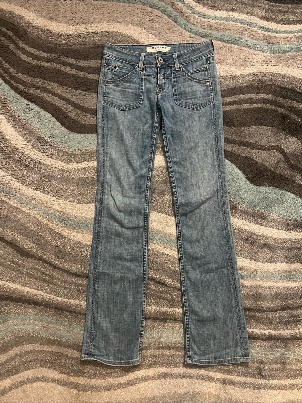Hudson Jeans Light Blue Flare & Wide Leg Denim